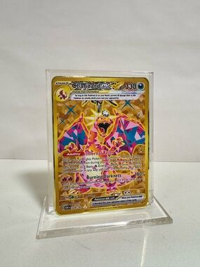 Pokemon Charizard EX 228/197 Gold Metal Card Collectible/Gift/Fan Art